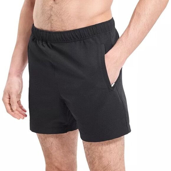Theory Jace Splash Seer Swim Shorts in Black, size M - Picture 2 of 10